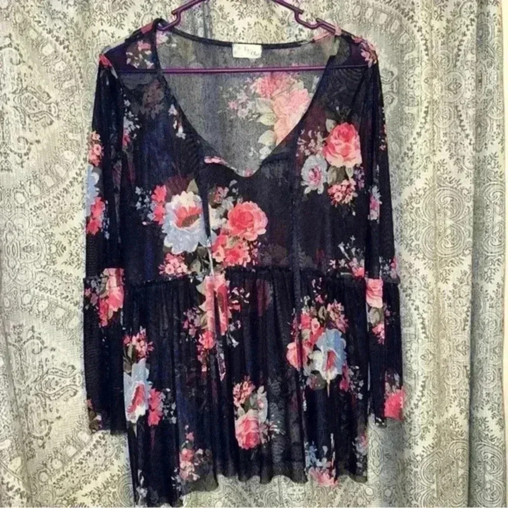 Fig & Olive Sheer Blouse